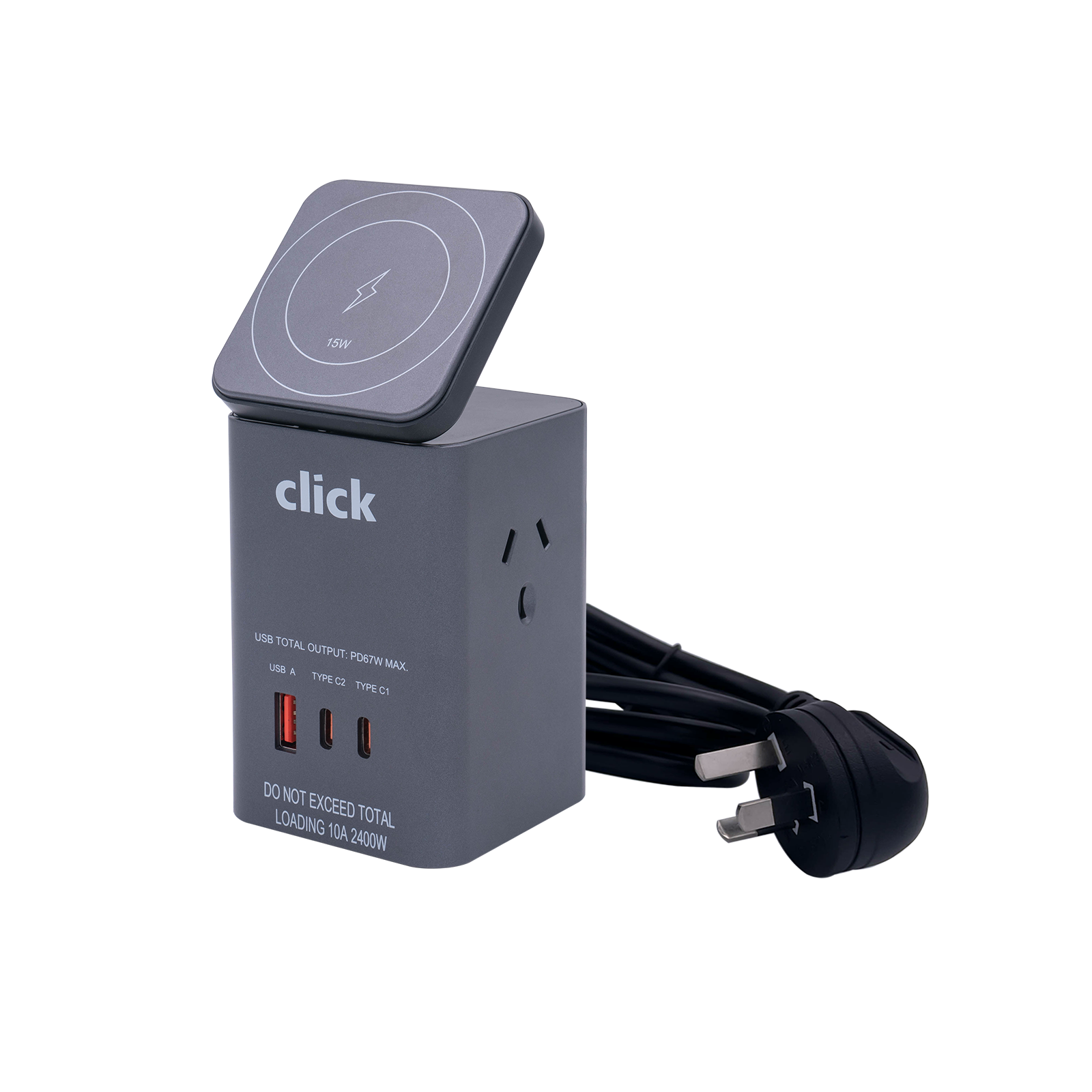 Click Power Station with PD67W USB Charger and 15W Wireless Charger CWPS2PD65