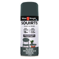 White Knight Squirts Brunswick Green Gloss Spray Paint 310g - Solvent-Based, UV Resistant