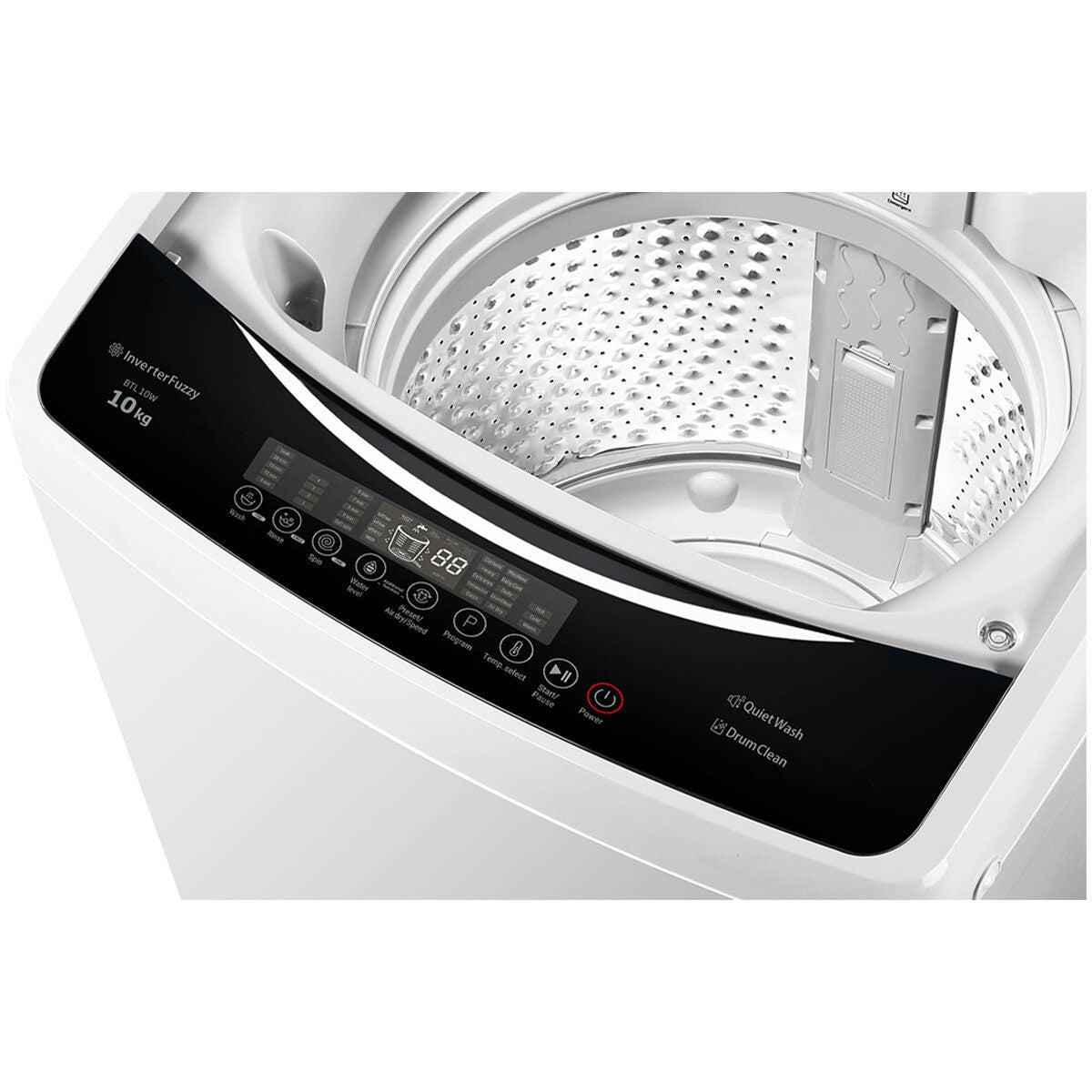 Beko 10kg Top Load Washing Machine - Soft Close Lid, Full Touch LED Display, 10 Programs - BTL10W