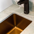 Titan single bowl kitchen sink - brass finish, AISI316 stainless steel, 25 year warranty - TSBR28