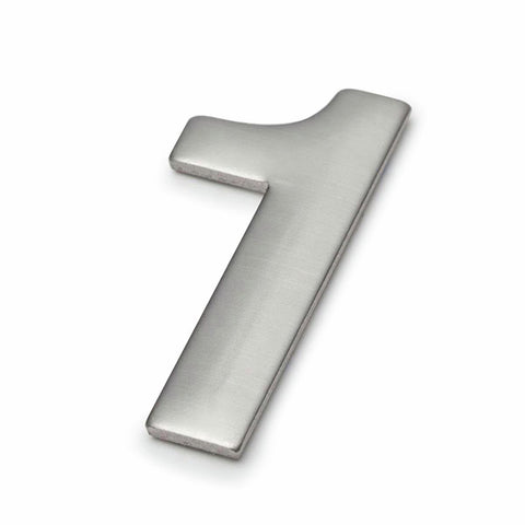Sandleford 50mm Mode Stainless Steel House Number 1 - Silver - Self Adhesive - SuperSaverAU - view 1