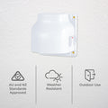 DETA Outdoor Single Power Point - White PVC Weatherproof 10A 240V with Removable Cover