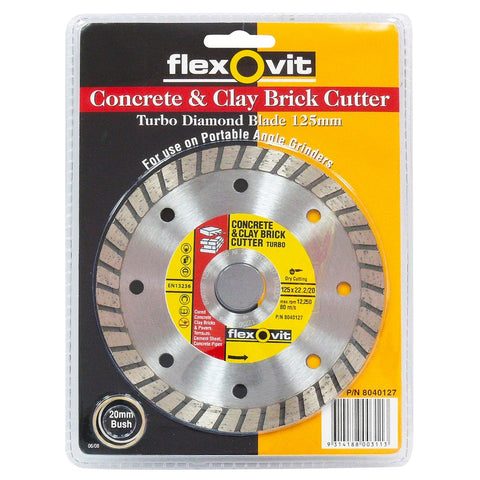 Flexovit Concrete and Clay Brick Cutter - 125mm - Metal - Fast Cutting - SuperSaverAU - view 1