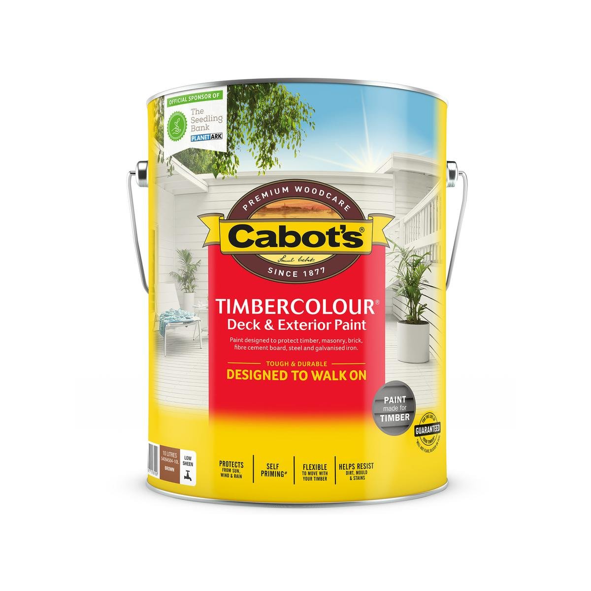 Cabot S 10L Brown Timbercolour Deck and Exterior Paint - SuperSaverAU - view 1