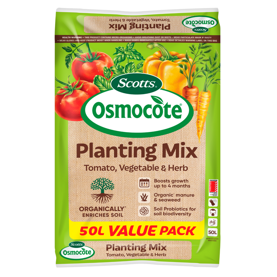 Scotts Osmocote Plus 50L Tomato Vegetable Herb Premium Planting Mix - SuperSaverAU - view 1