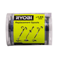 Ryobi 1.65mm Line Trimmer Spool and Line 3 Pack, Pre-Wound Nylon