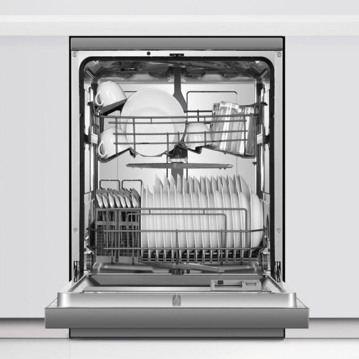 Haier 60cm Freestanding Dishwasher with Sanitise - 15 Place Settings - Black - ThermoDry - HDW15F1B1