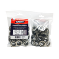 Grunt 17mm Stainless Steel Webbing Grommets, 50 Pack
