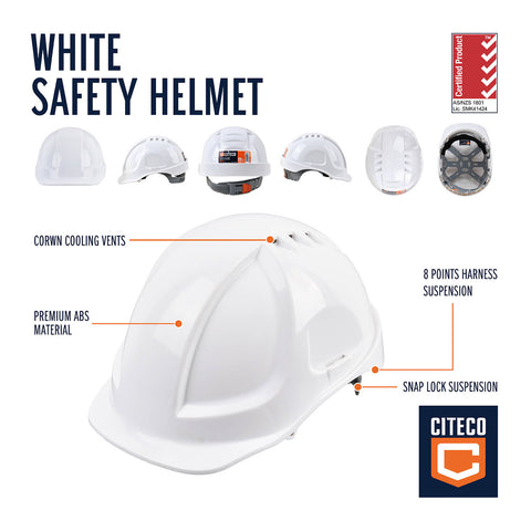 Citeco White ABS Safety Helmet