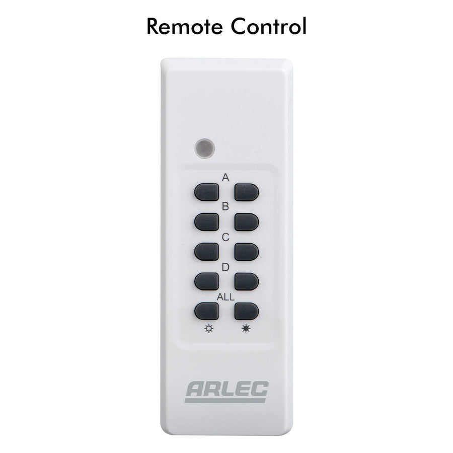 Arlec Remote Controlled Power Outlet Wireless Polycarbonate RC210