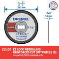 Dremel EZ Lock Plastic Cut Off Wheels 38mm 5 Pack - Silver - SuperSaverAU - view 3