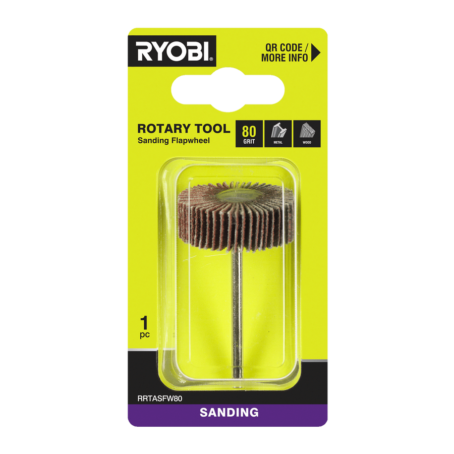Ryobi 80 Grit Flap Wheel for Rotary Tool - 38mm - Efficient Sanding on Timber & Metal - SuperSaverAU - view 1