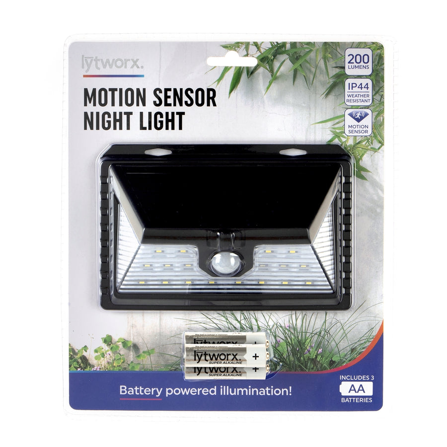 Lytworx 200 Lumen Black Battery Outdoor Motion Sensor Light 61399