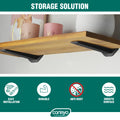 Carinya 189 x 39mm Black Powder Coated Steel Floating Shelf Bracket 50kg
