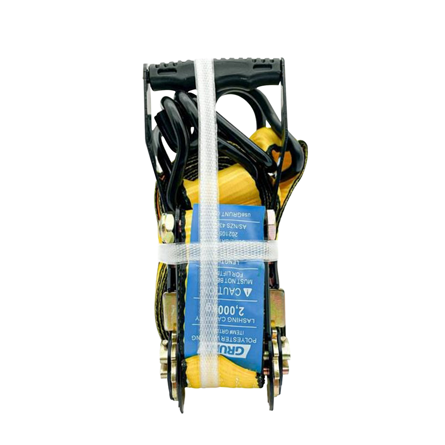 Grunt 50mm x 6m Yellow Polyester Heavy Duty Ratchet Tie Down