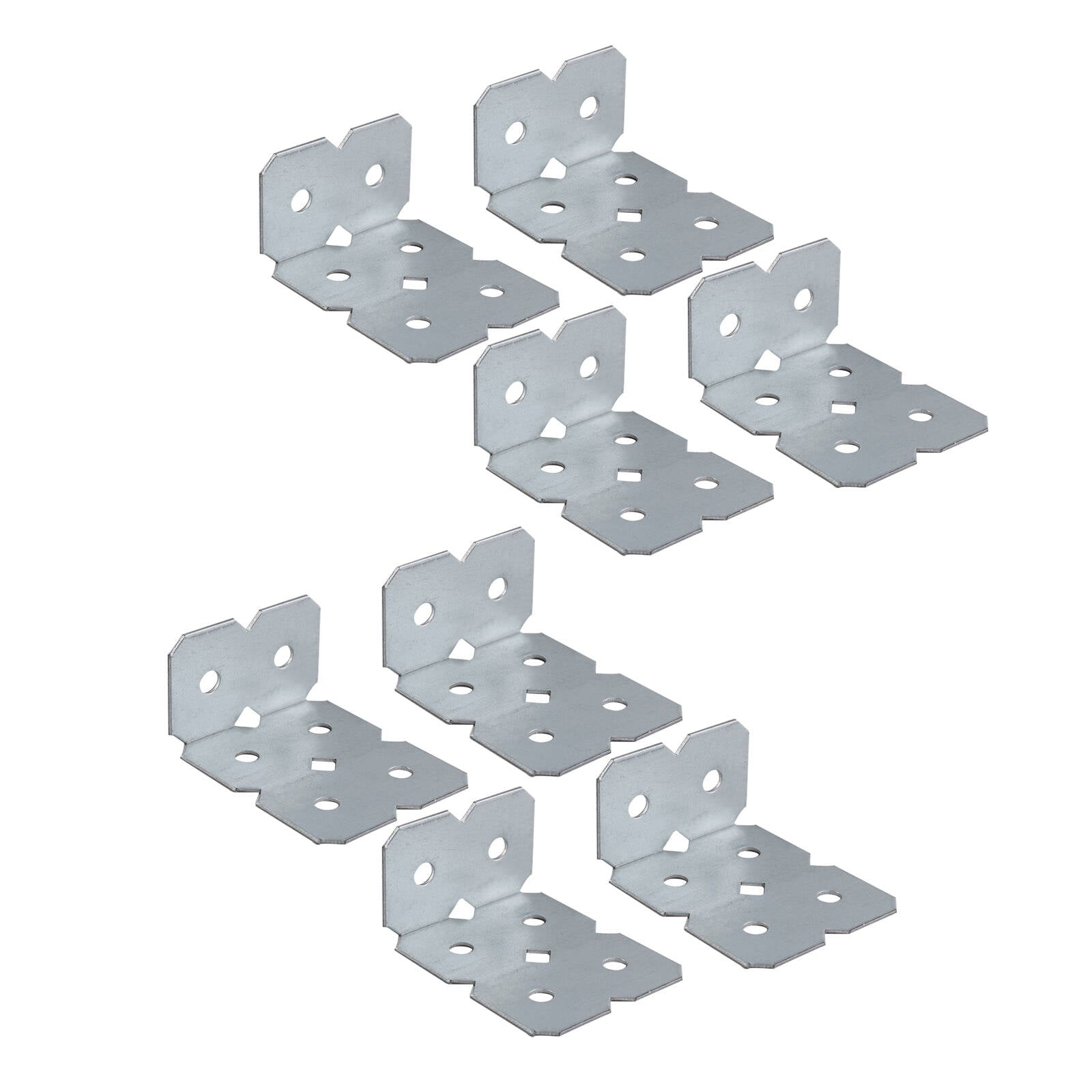 Carinya 25 x 50 x 40 x 1mm Galvanised Steel Angle Make-A-Bracket - 8 Pack