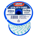 Grunt 3mm x 20m Multi-Purpose Utility Cord, Polypropylene, Floats, 140kg Break Strength