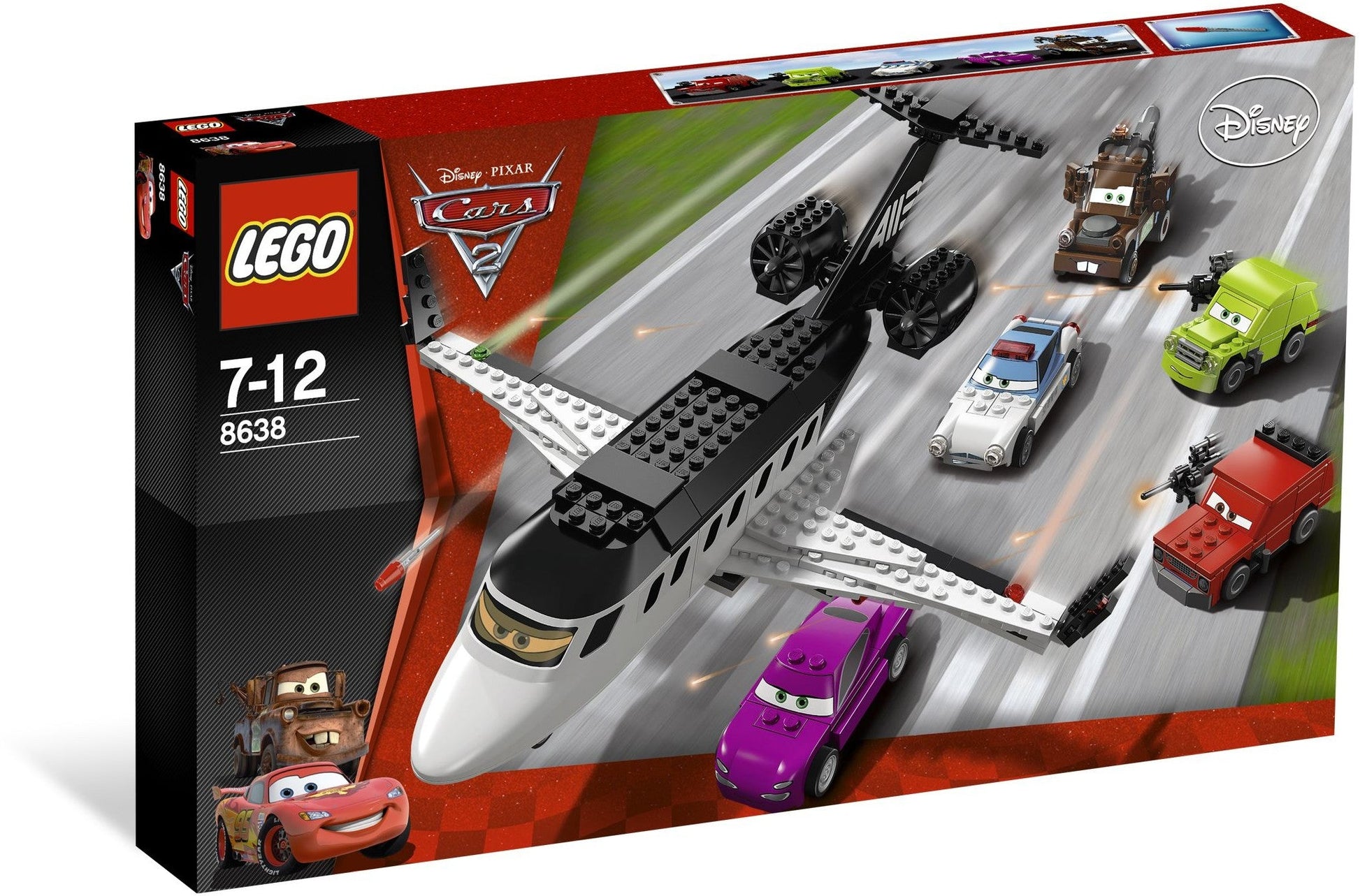 LEGO 8638 Disney Pixar Cars 2 "Spy Jet Escape"- Auzzi Store