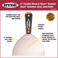 Hyde Plaster Joint Knife - 152mm - Stainless Steel - Hammerhead Handle - SuperSaverAU - view 4