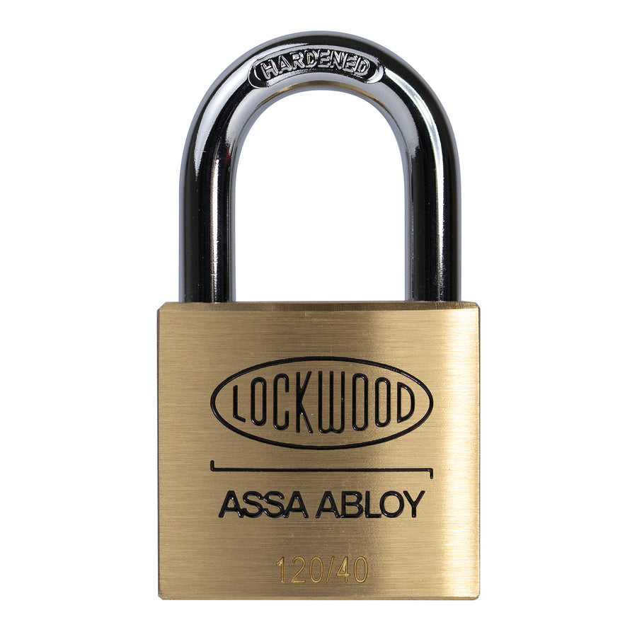 Lockwood 40mm Solid Brass General Purpose Padlock, 2 Pack, Double Locking