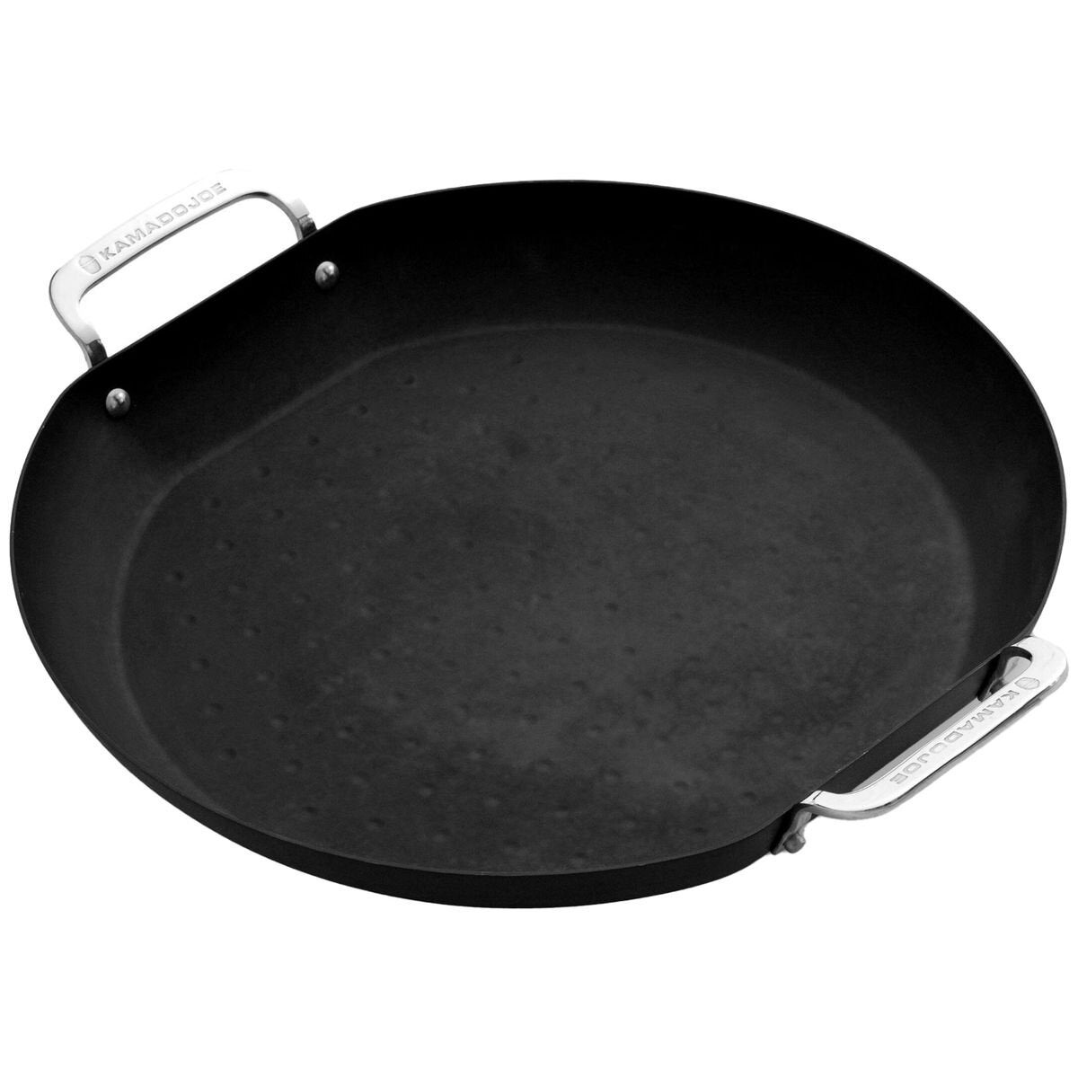 Kamado Joe Karbon Steel paella pan - pre-seasoned carbon steel with dimpled base, black - KJ15124722