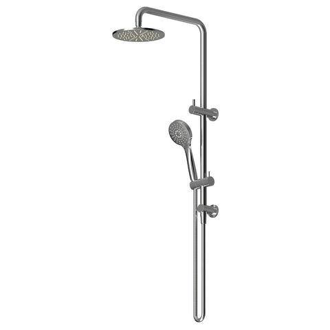 Rogerseller Tonic Dual Rail Shower - Chrome Brass Build - 2-Way Diverter, 3 Star Water Rating - 3506003701