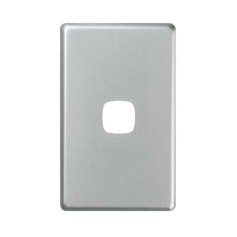 HPM Excel Coverplate Matt Silver 1 Gang 73mm Durable Design - SuperSaverAU - view 1