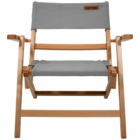 BlackWolf Shore folding beech chair - Paloma grey, canvas seat and back, lightweight, 3kg - 32S002011601000
