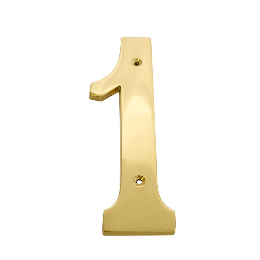 Sandleford 150mm Brass House Number 1 - Solid Brass - Weather Resistant - SuperSaverAU - view 1