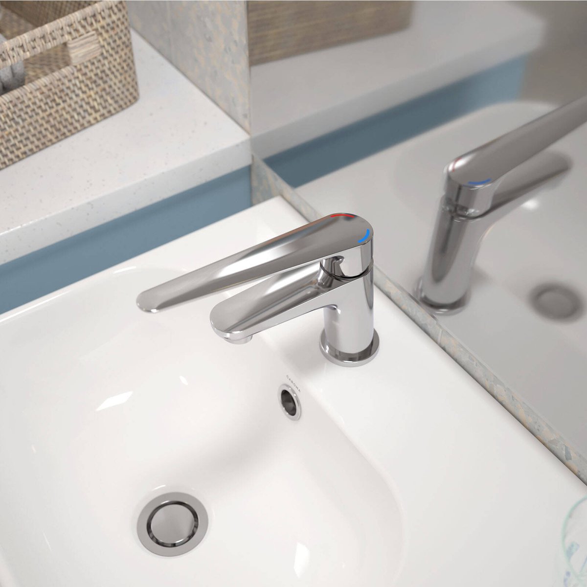 Homecare By Caroma Chrome Assistant Living Basin Mixer - Lead-Free Brass - 40mm x 150mm x 175mm - Durable Design - SuperSaverAU - view 4