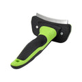 Flamingo Self-Cleaning Deshedding Tool with Retractable Blades, Green, for Dogs & Cats