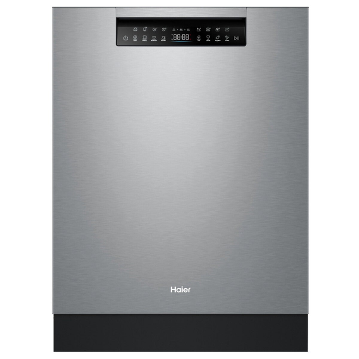 Haier 60cm Built Under Dishwasher with Steam - 15 Place Settings, Satina Silver, WiFi - HDW15U3S1