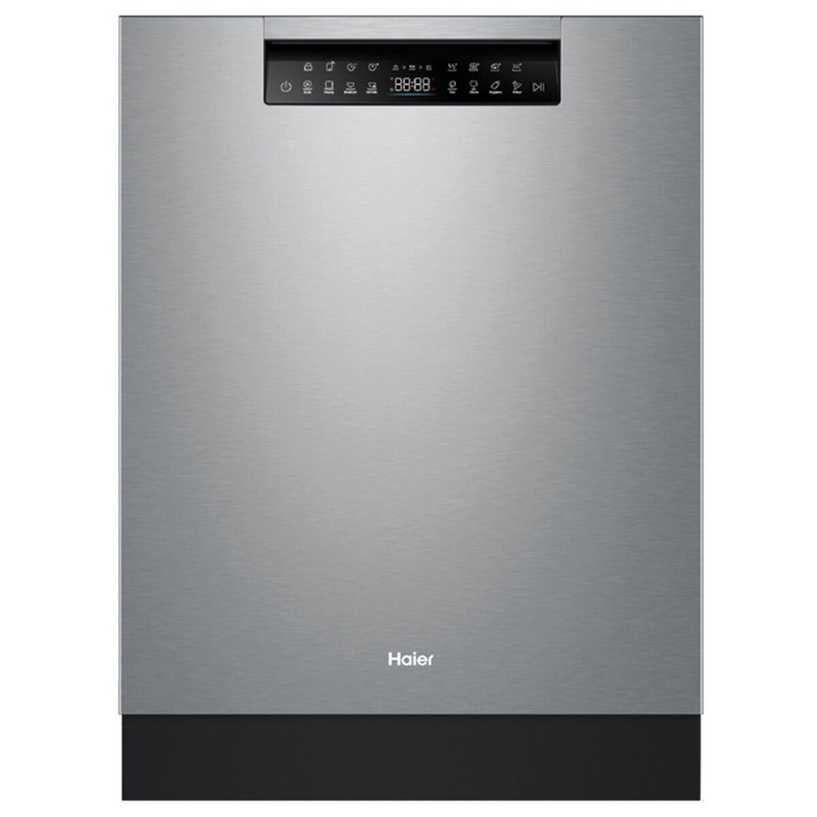 Haier 60cm Built Under Dishwasher with Steam - 15 Place Settings, Satina Silver, WiFi - HDW15U3S1