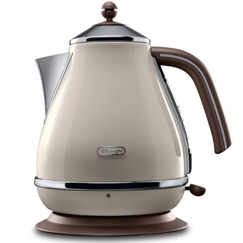 De'Longhi Icona Vintage 1.7L Kettle Beige Stainless Steel KBO2001.VBG