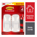 Command Jumbo White Adhesive Wall Hooks - 2 Pack Damage-Free