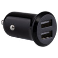 Click 12W 2 Port USB Car Charger CLK1006B - Black, Charges Two Devices at Once
