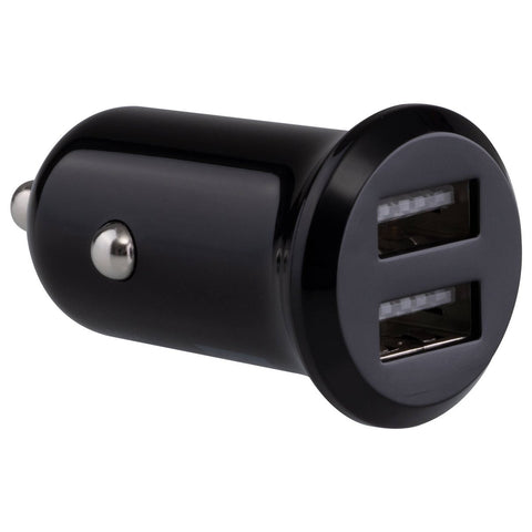 Click 12W 2 Port USB Car Charger - Compact Black - 5V 2.4A Output - SuperSaverAU - view 1
