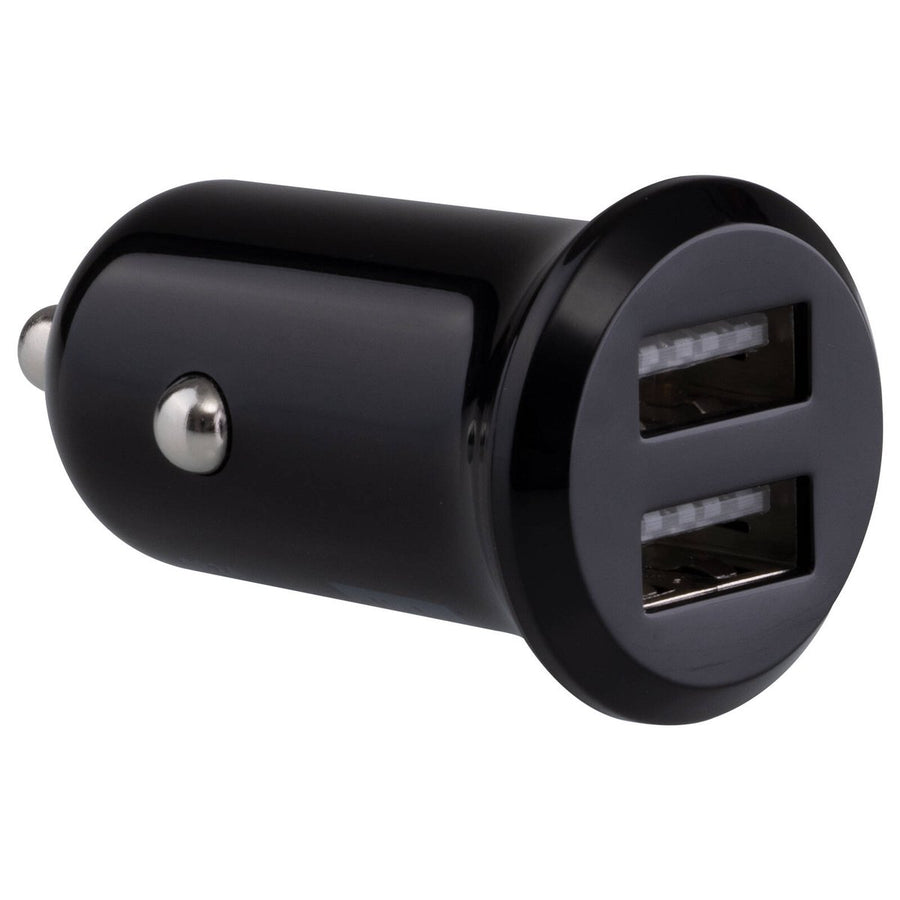 Click 12W 2 Port USB Car Charger - Compact Black - 5V 2.4A Output - SuperSaverAU - view 1