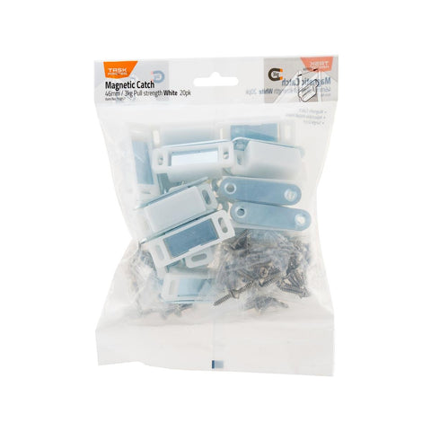 Taskmaster Magnetic Door Catches - 46mm - Plastic - Self Aligning - 20 Pack - SuperSaverAU - view 1