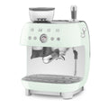 Smeg 50s Style Espresso Machine with Built-in Grinder - 20 Bar, Dual Thermoblock, Pastel Green - EGF03PGAU