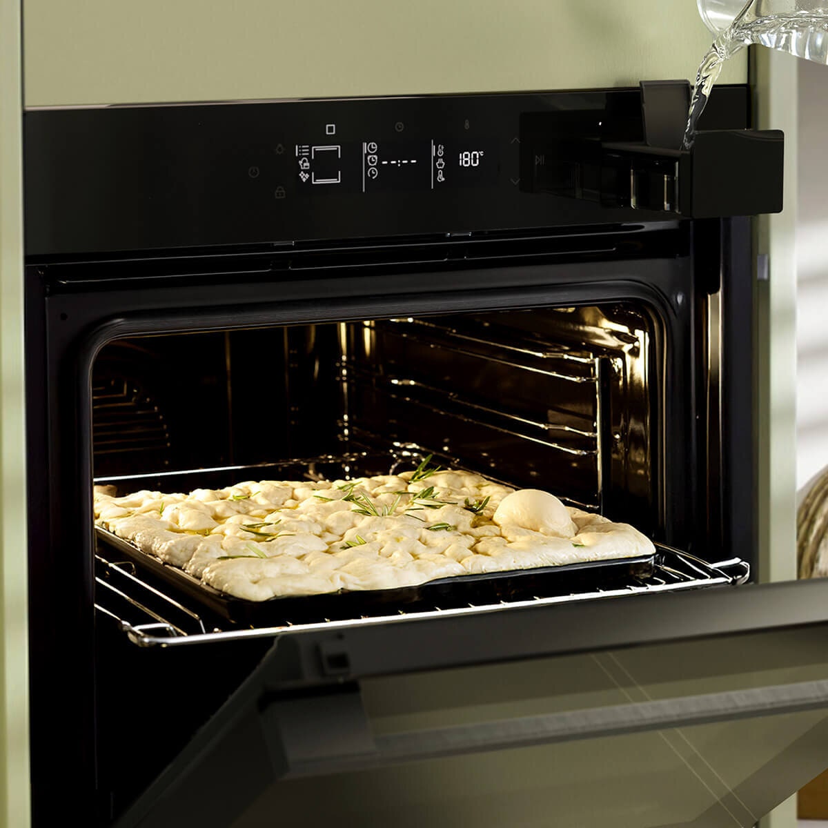 Haier 60cm 600 Series Pyrolytic Oven - 78L, 16 Functions, Steam Assist Plus, Air Fry, Black - HWO60S16TPB5