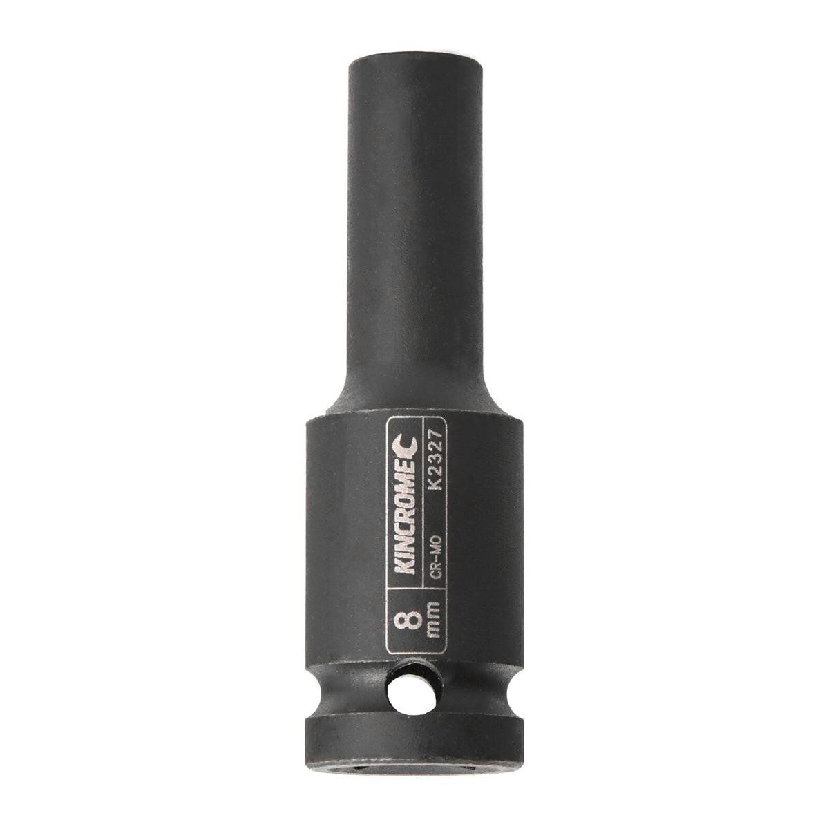 Kincrome 8mm Deep Impact Socket - 1/2 Drive - Chrome Molybdenum Steel - Black - SuperSaverAU - view 1