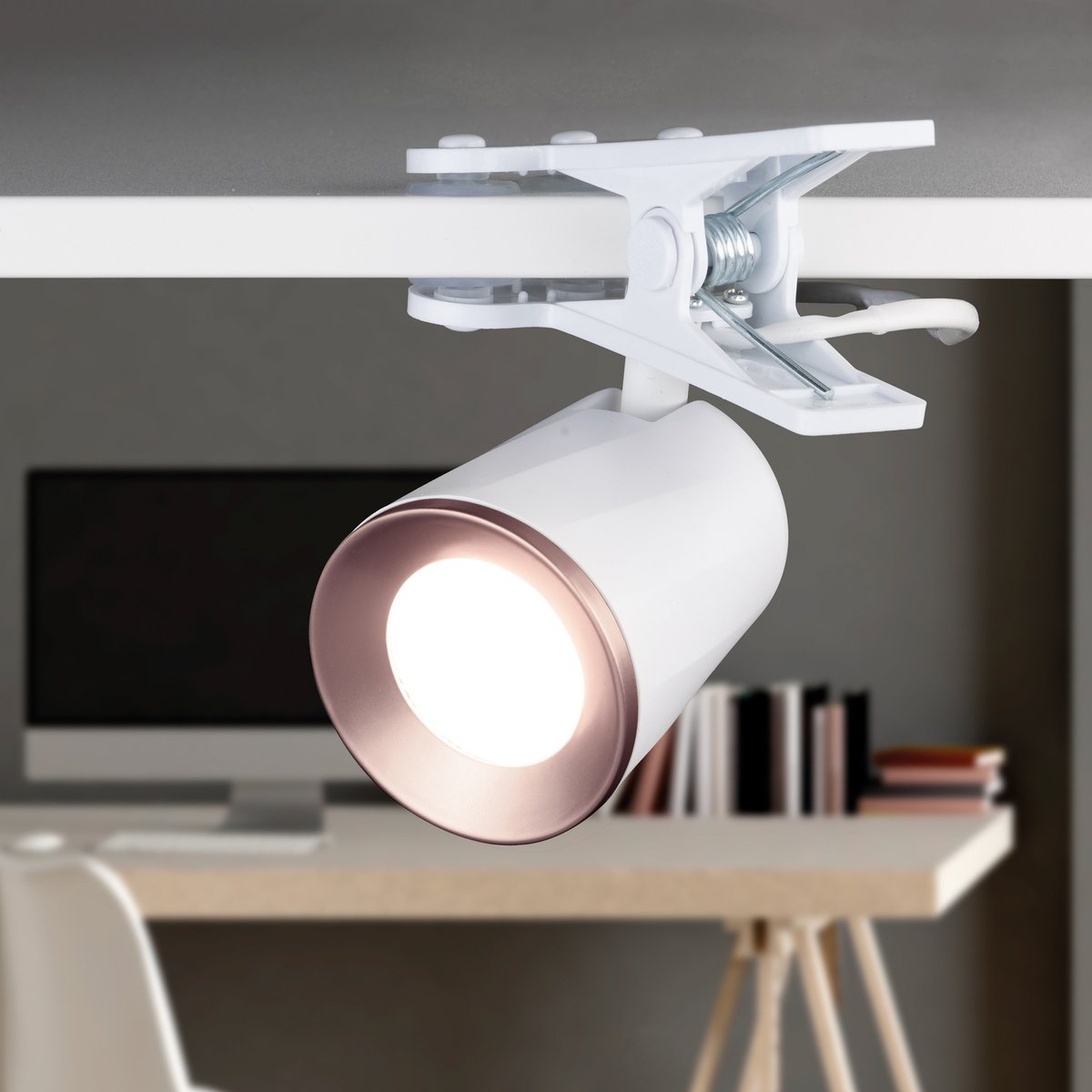 Verve Design 420lm LED Clip Lamp - 6W - Adjustable Shade - Silver - SuperSaverAU - view 2