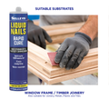 Selleys Liquid Nails Rapid Cure 325g Polyurethane Waterproof Adhesive - SuperSaverAU - view 5