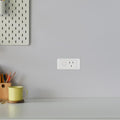 DETA Narrow Single Power Point White Polycarbonate 10A 250V Space Saving