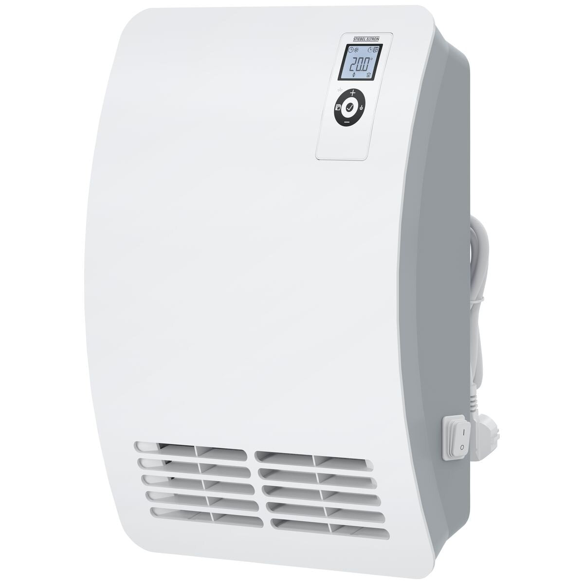 Stiebel Eltron CK 20 Premium 2kW Wall Mounted Fan Heater - White, LCD Screen, Weekly Timer - 202085