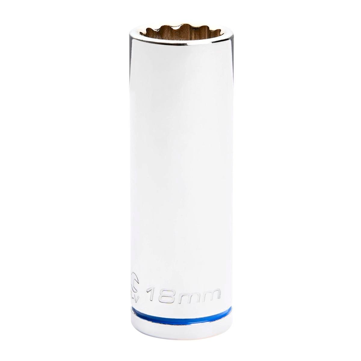 Kincrome Deep Socket - 18mm - Chrome Vanadium Steel - Rust Resistant - SuperSaverAU - view 1