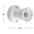 Deta E27 Batten Holder - 250V a.c. - White - Easy to Install - 82mm x 66mm x 66mm - SuperSaverAU - view 3