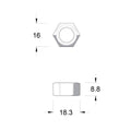 Zenith Hot Dip Galvanised Hex Nuts M10 50 Pack 4.6 Grade Steel Durable - SuperSaverAU - view 4