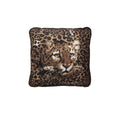 Africa Safari Cushion - Square Piped Edge - 36 x 36 cm - Leopard Print - SuperSaverAU - view 1